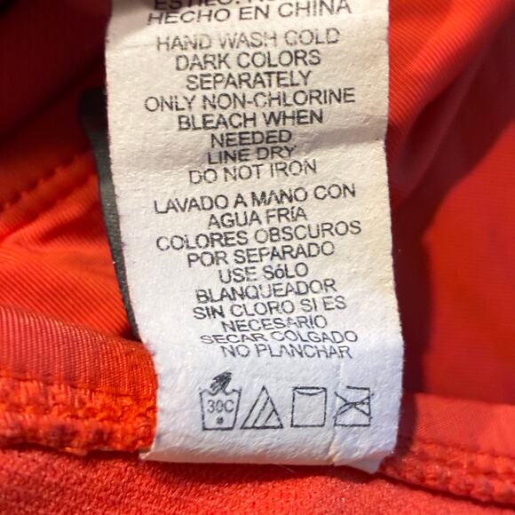 Kenneth Cole Reaction Skirt Swimwear Skort Orange Womens Size XL - Picture 5 of 7